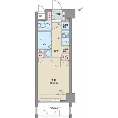 鶴舞駅 徒歩1分 7階の物件間取画像